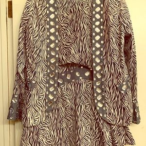 a 3-piece size 16 Rhinestone bluejeans suit